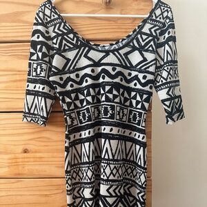 Trac geometric print dress